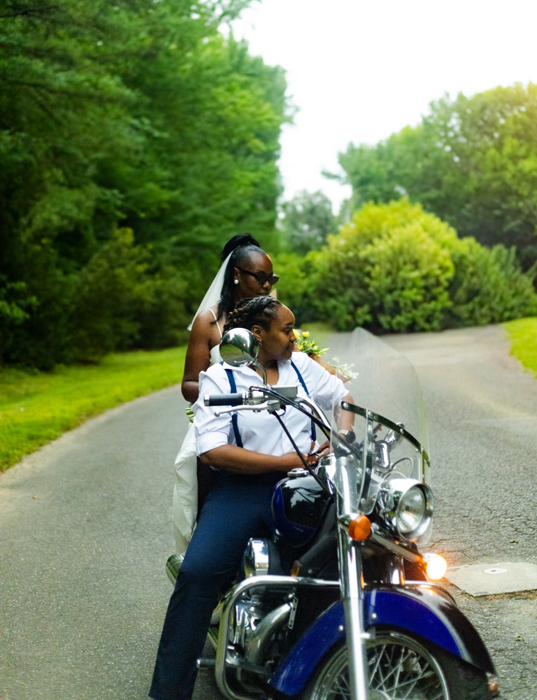 Tasha and Tiara, motorcycle love, frame 70