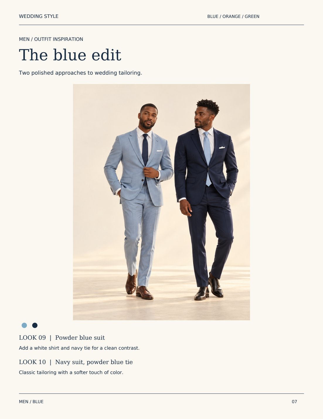 The blue edit — men's outfit inspiration