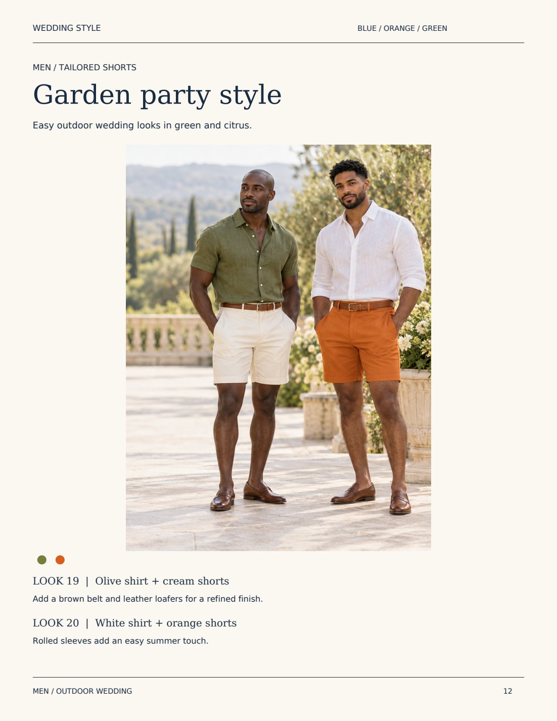 Garden party style — outdoor wedding looks